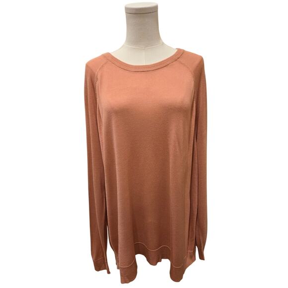 Torrid Tissue Weight Knit Pullover Long Sleeve Sweater Dusty Pink NWT Size 1X - Picture 1 of 9